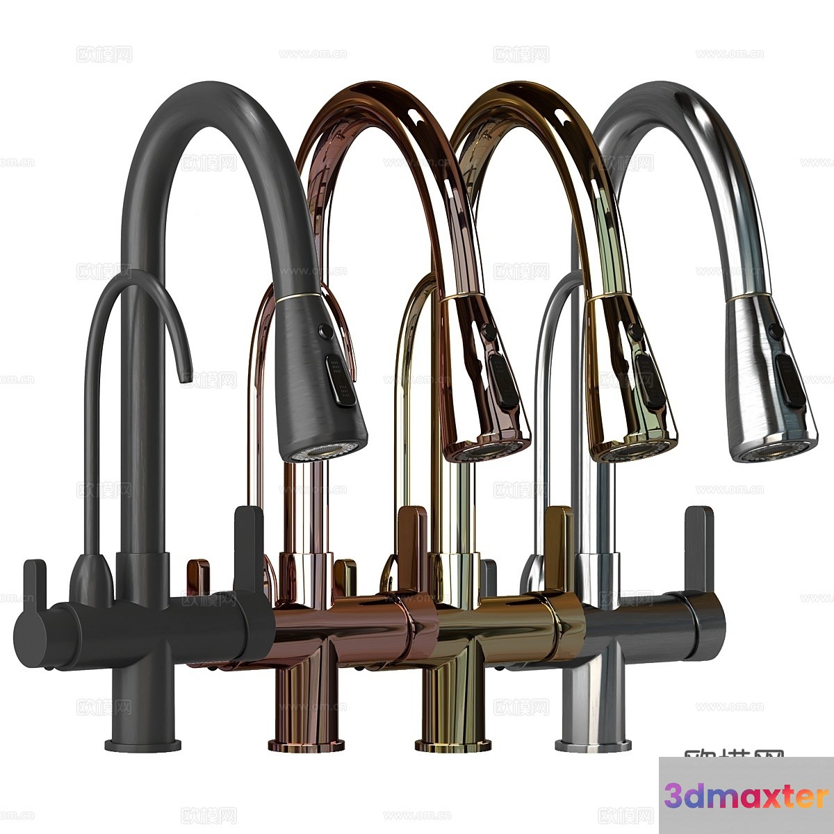 Modern Kitchen Faucets 3D Model - 21007 - VRAY Render