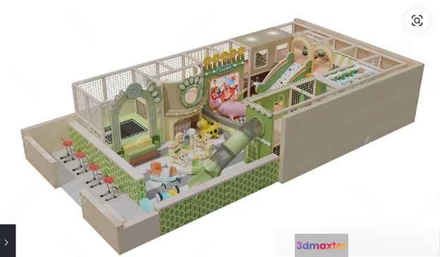A 3D Rendering Of A Children'S Play Area 3D Model - 19775 - VRAY Render