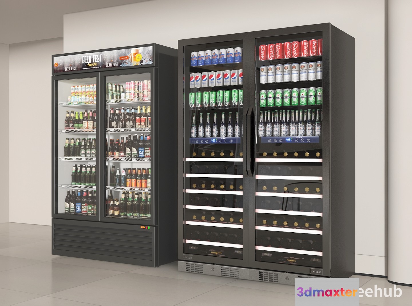 Modern Beverage Coolers 3D Model - 7196 - VRAY Render