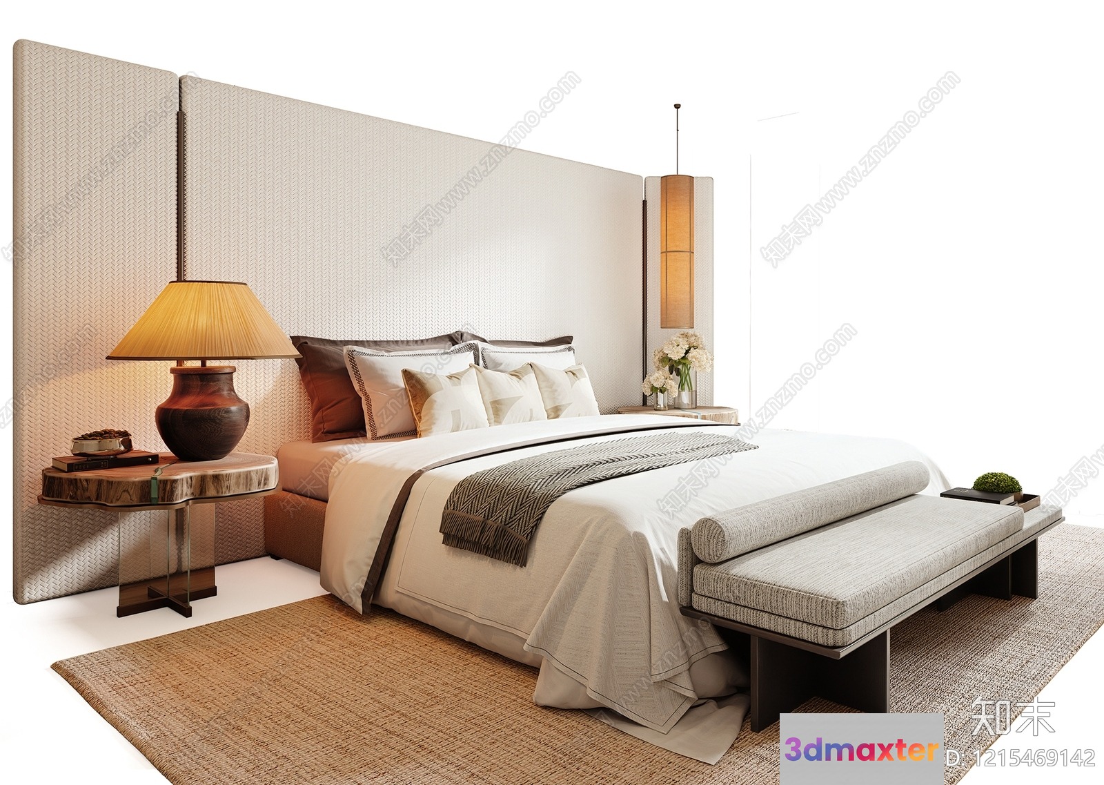 Cozy Bedroom 3D Model - 9569 - VRAY Render
