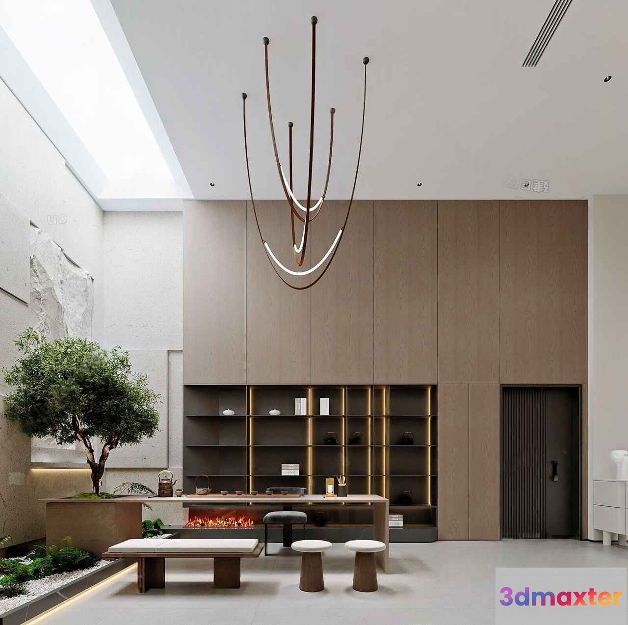 Modern Minimalist Interior 3D Model - 17837 - CORONA Render