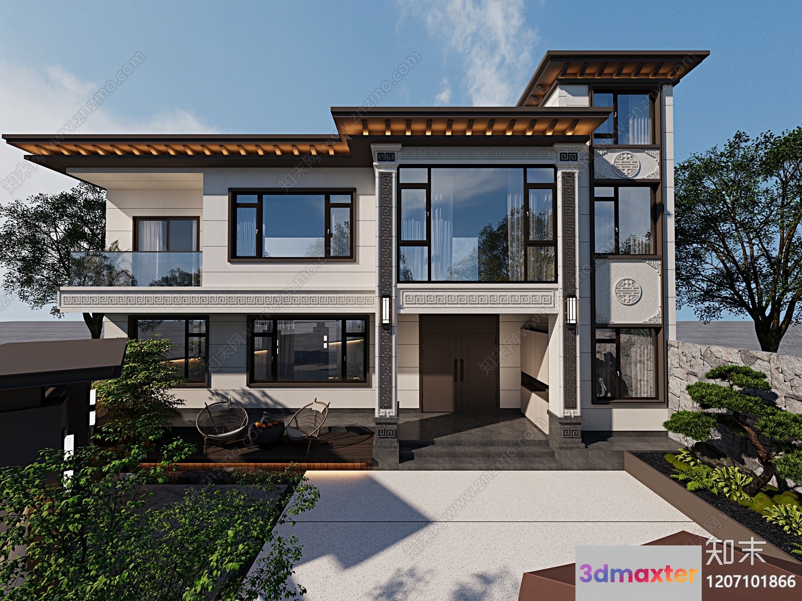 A Large Modern House 3D Model - 10684 - CORONA Render