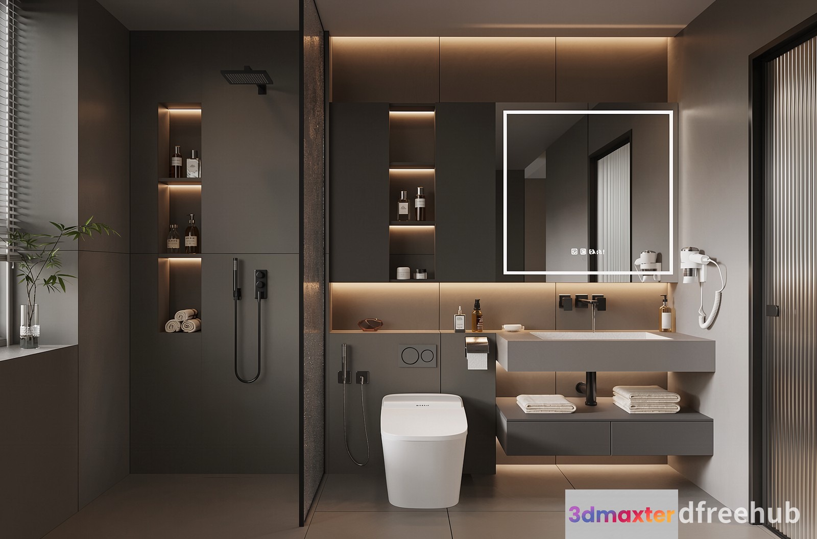 Modern Bathroom 3D Model - 19846 - VRAY Render