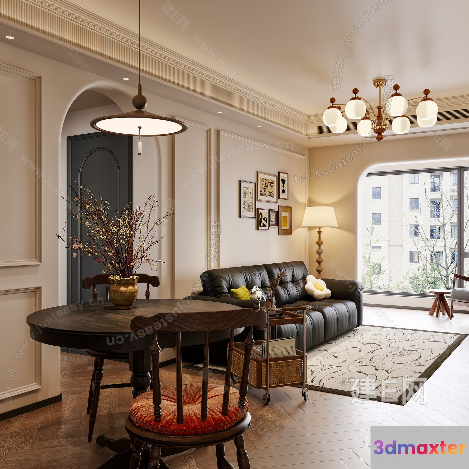 Modern Living Room 3D Model - 7805 - VRAY Render