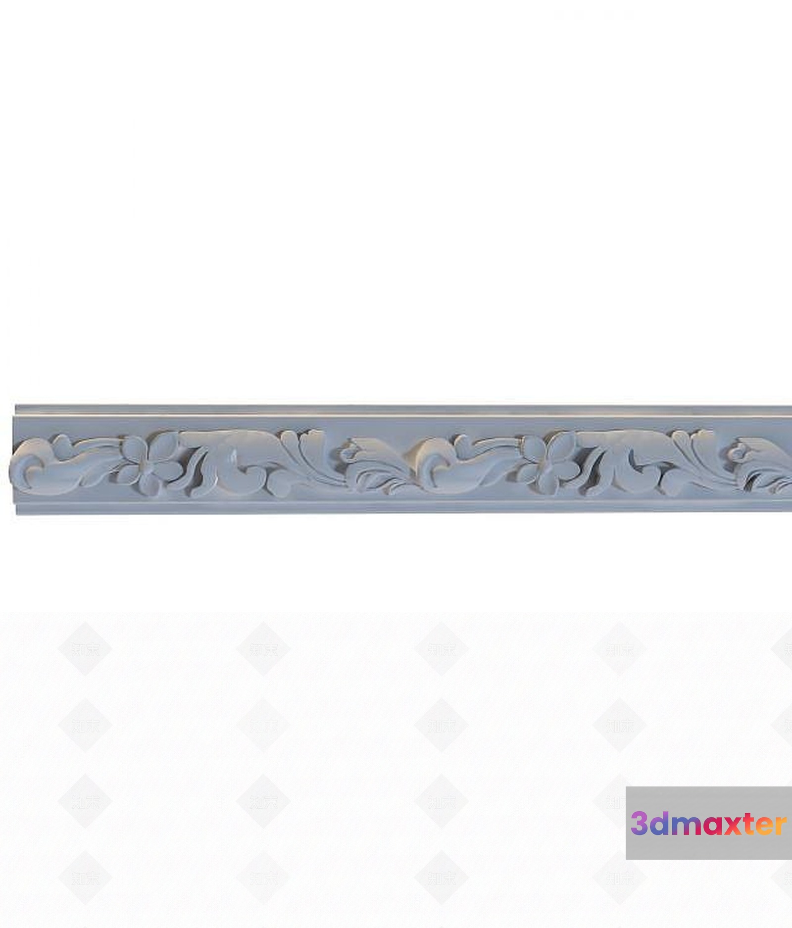 Floral Design Molding 3D Model - 16615 - VRAY Render