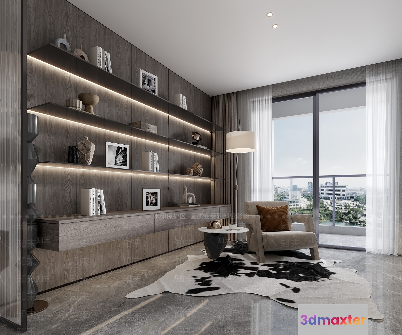 Modern Living Room 3D Model - 5489 - VRAY Render