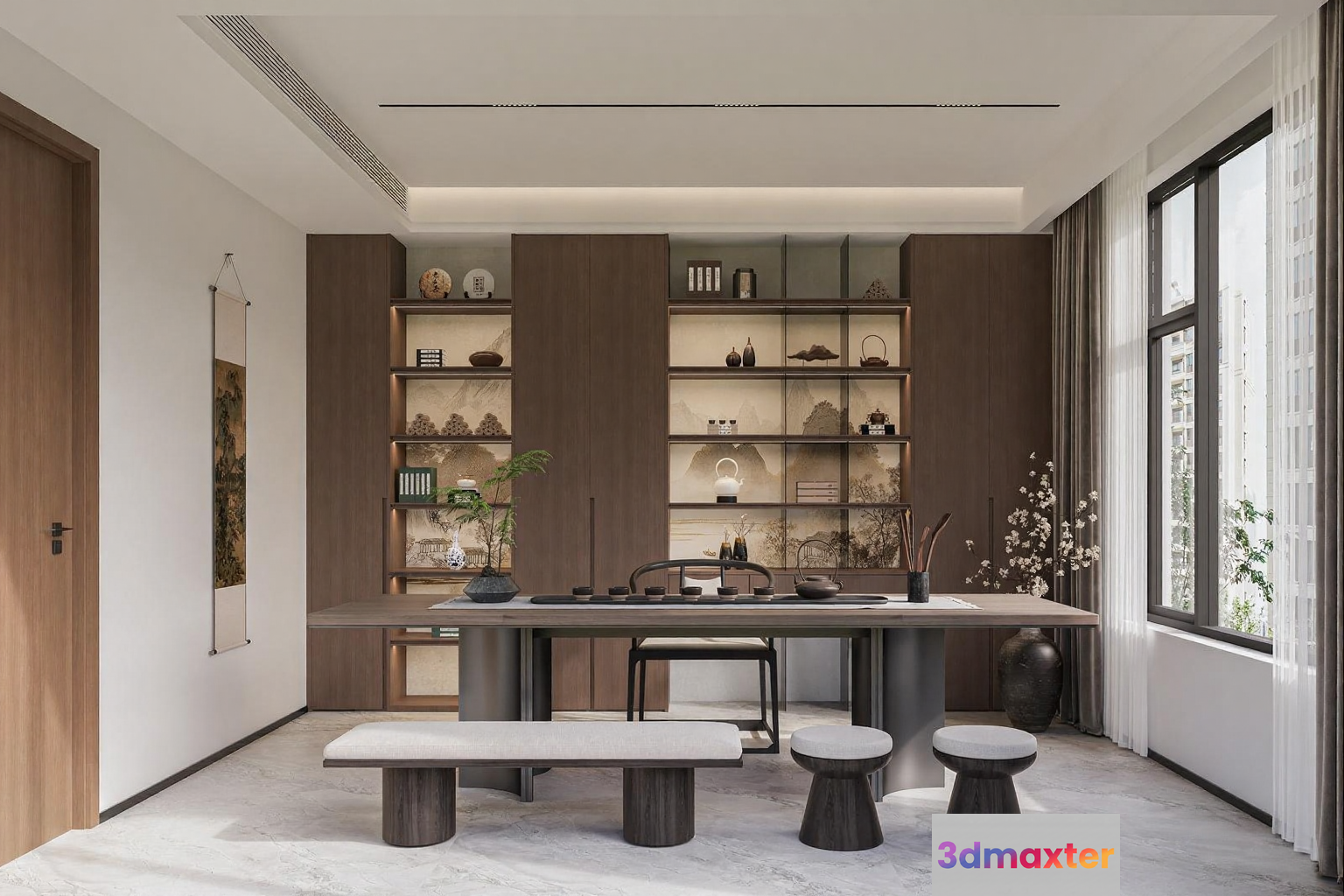 Modern Dining Room 3D Model - 15625 - VRAY Render
