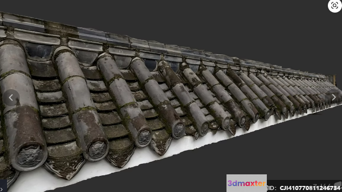 A Roof With Multiple Tiles 3D Model - 9702 - VRAY Render