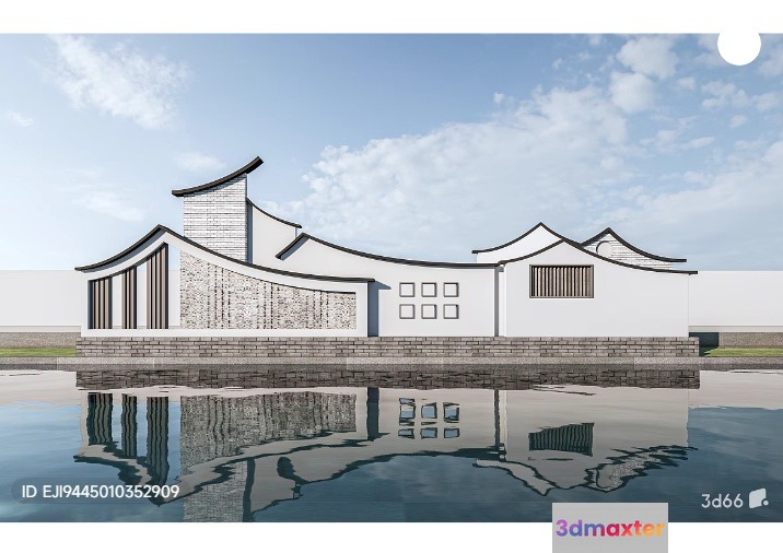 Traditional Asian Building 3D Model - 4783 - VRAY Render