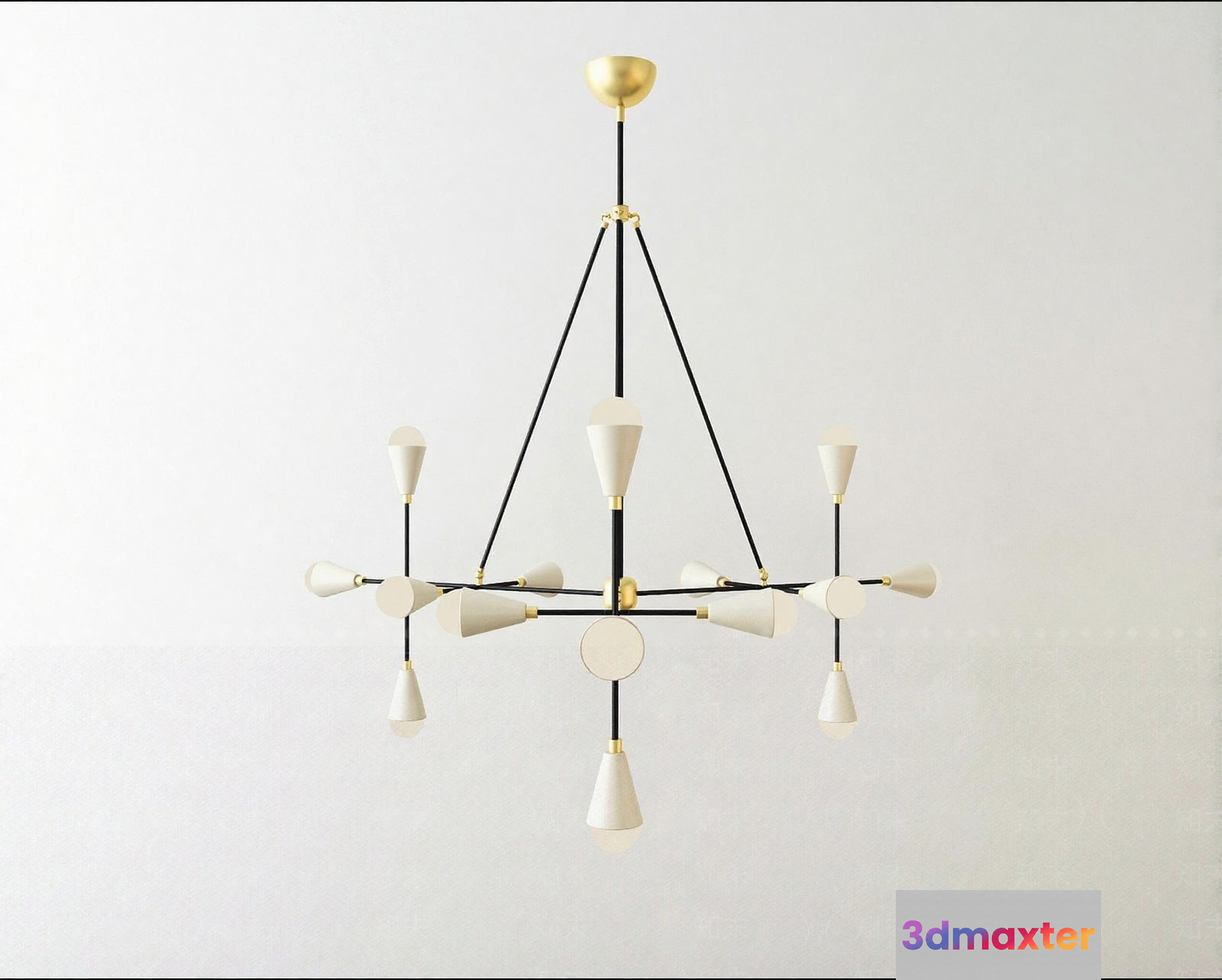 Gold Light Fixture 3D Model - 9920 - VRAY Render