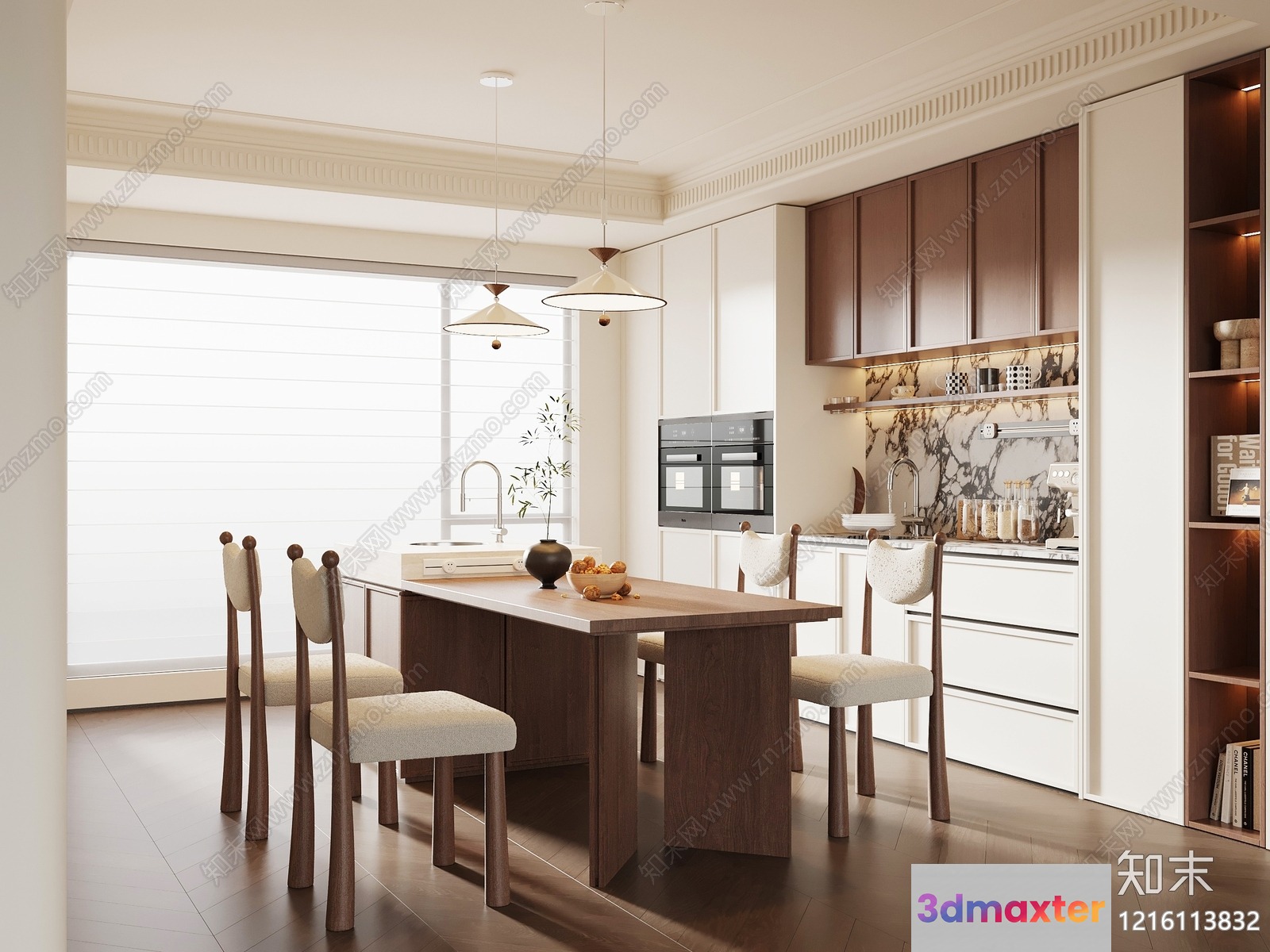 Modern Kitchen 3D Model - 16495 - VRAY Render