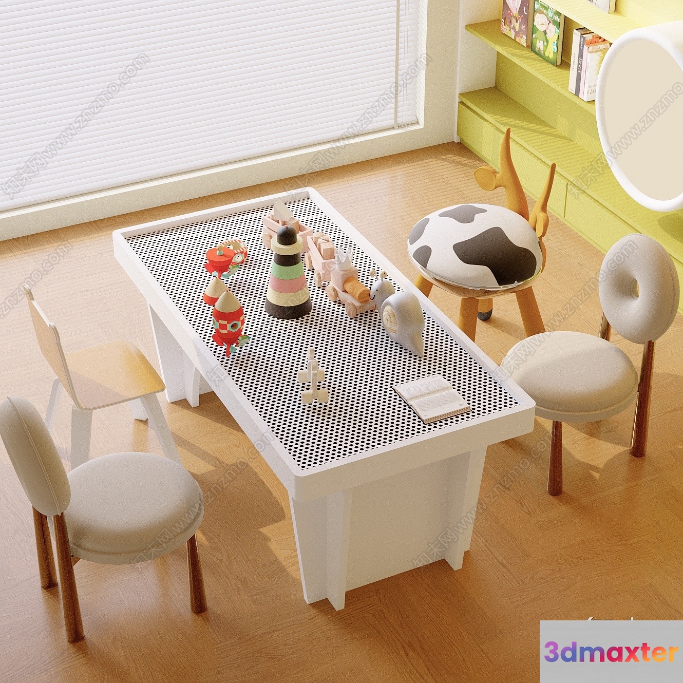 Modern Kids' Play Area 3D Model - 7132 - VRAY Render