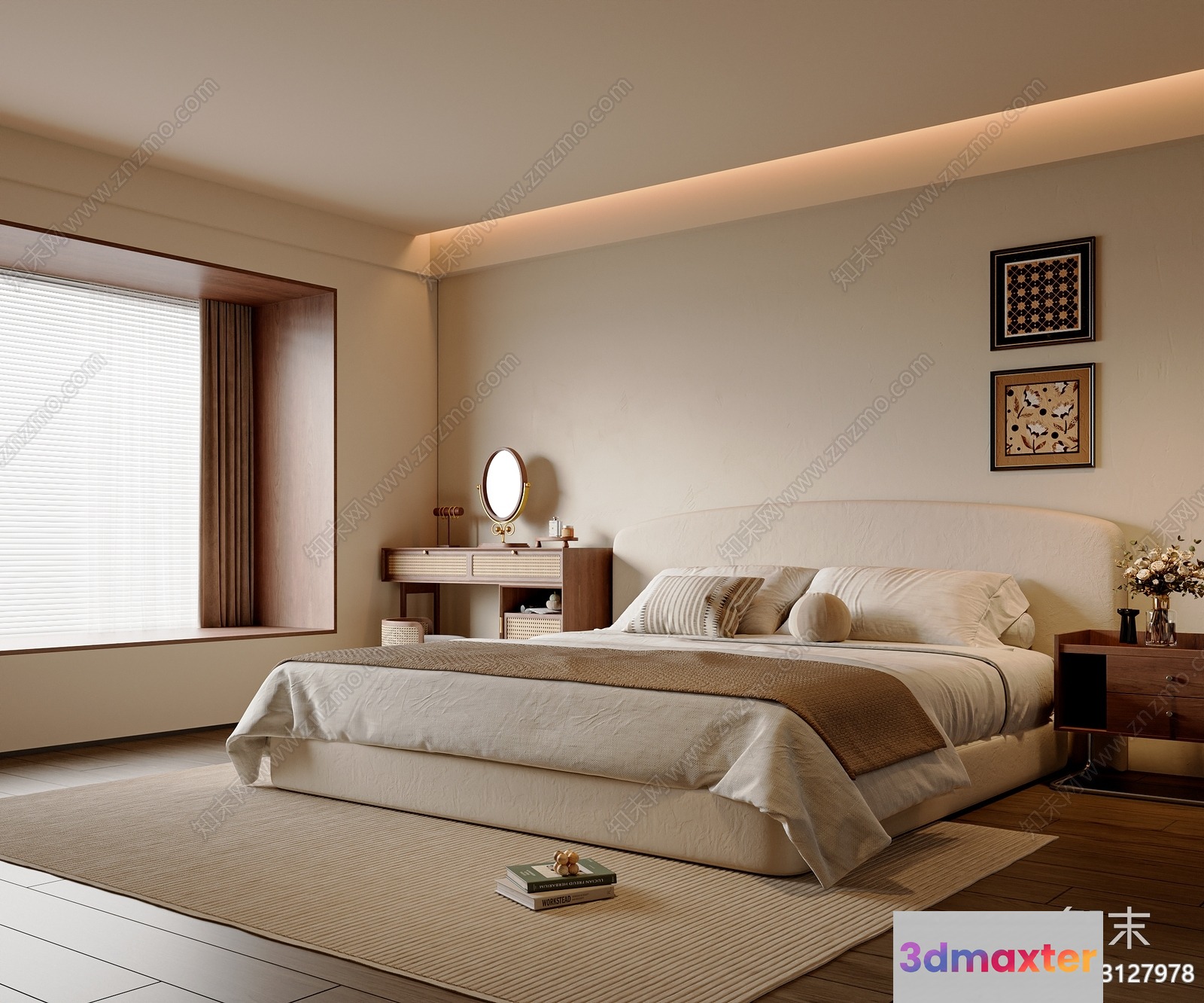 Cozy Bedroom 3D Model - 5607 - VRAY Render