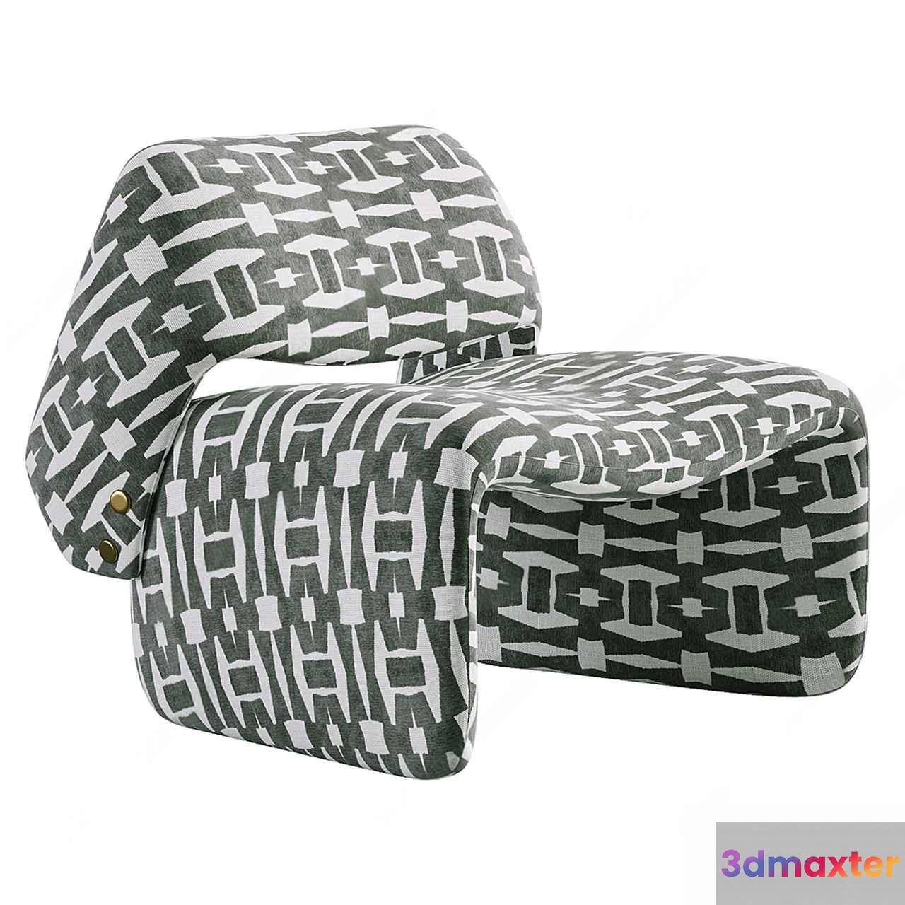 Modern Geometric Patterned Chair 3D Model - 145 - VRAY Render