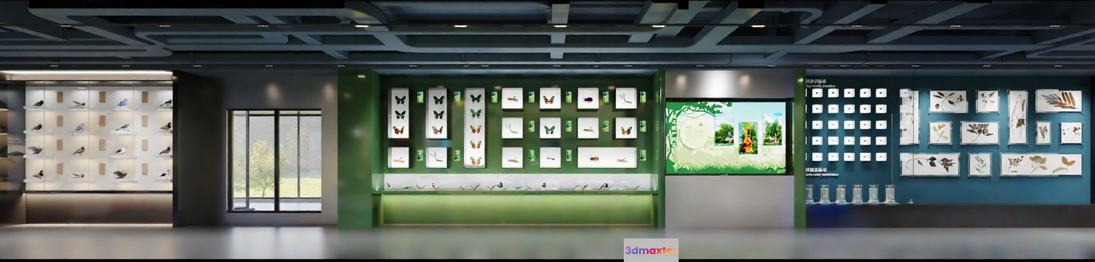 Modern Museum Display 3D Model - 13401 - VRAY Render
