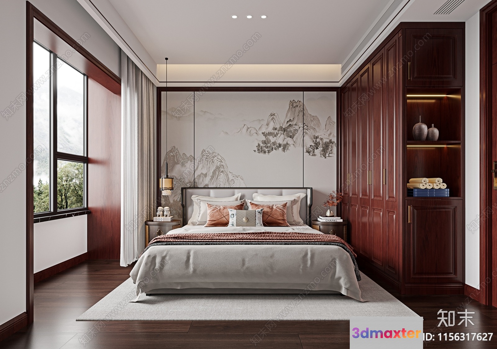 Cozy Bedroom 3D Model - 1610 - VRAY Render