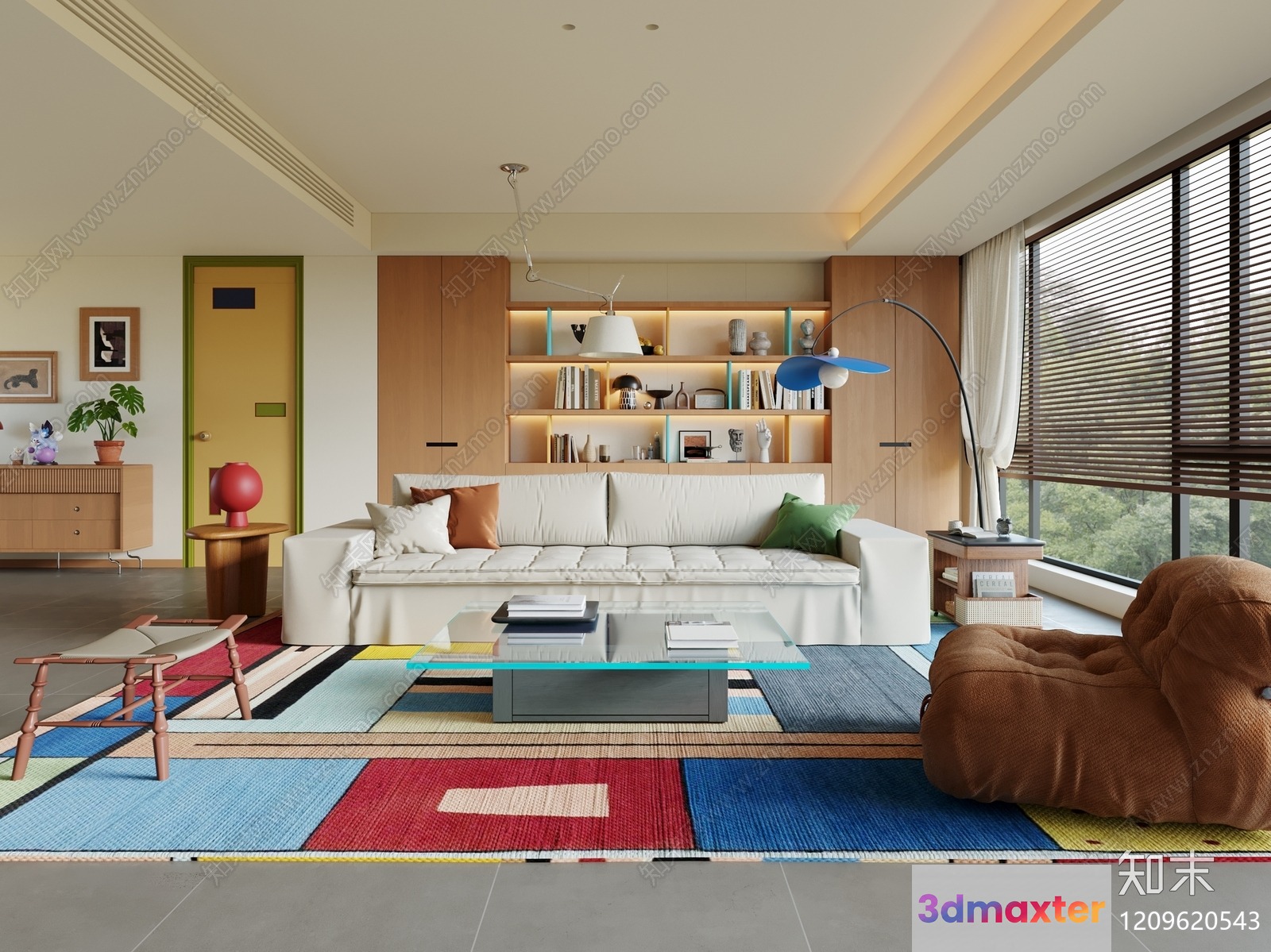 Modern Living Room 3D Model - 19463 - VRAY Render