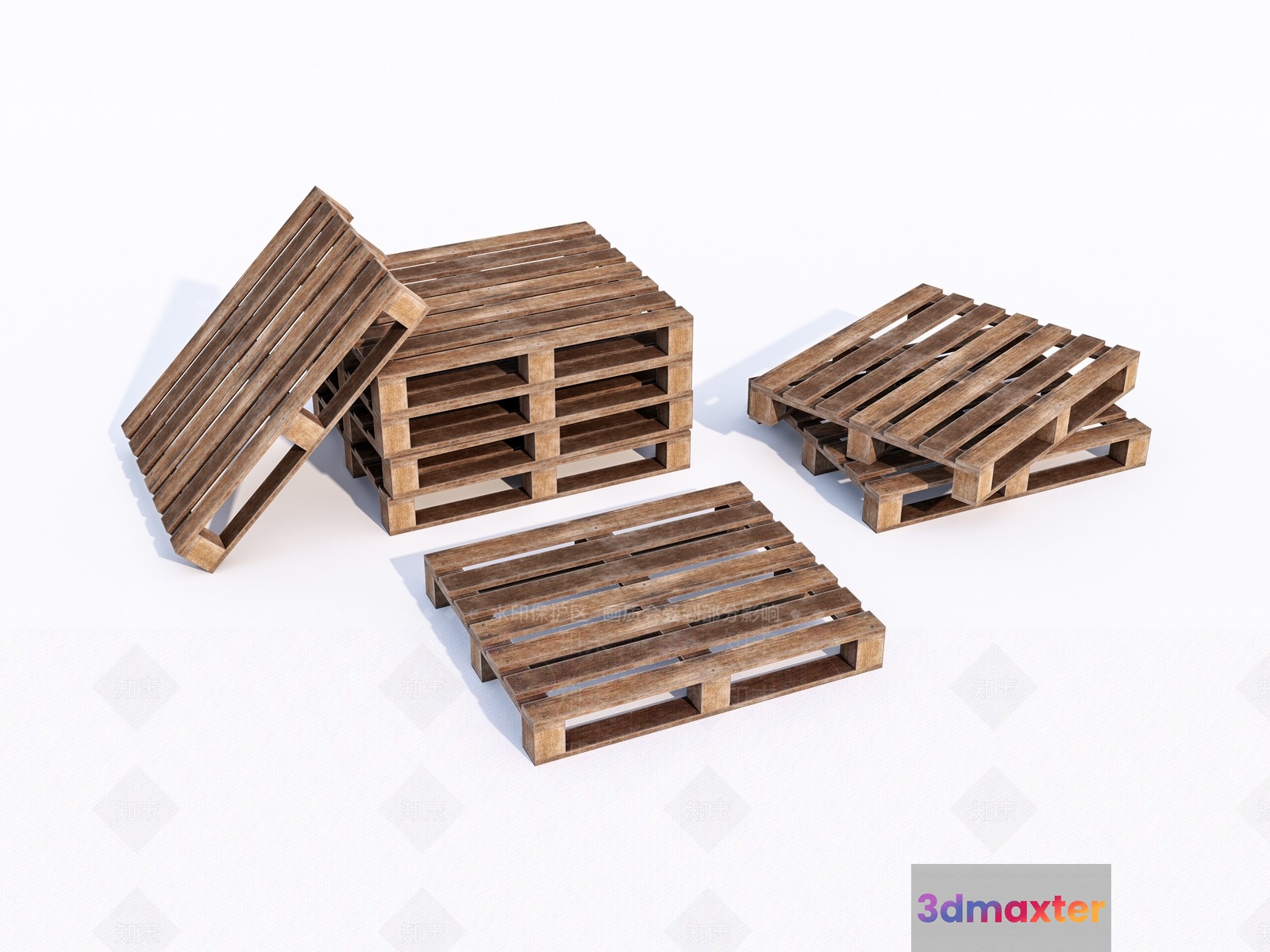 Wooden Pallets 3D Model - 9031 - VRAY Render