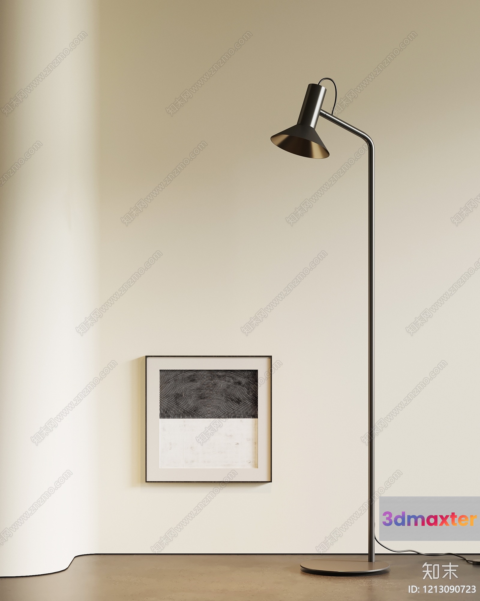 A Floor Lamp 3D Model - 16068 - VRAY Render