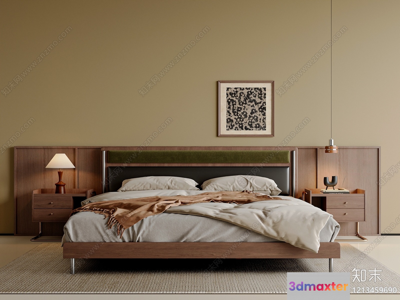 Cozy Bedroom 3D Model - 6306 - VRAY Render