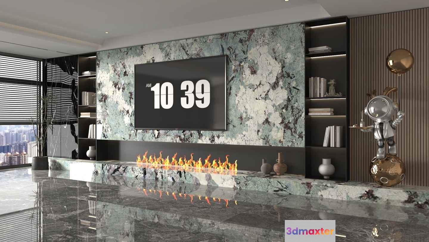 Modern Living Room 3D Model - 4056 - VRAY Render