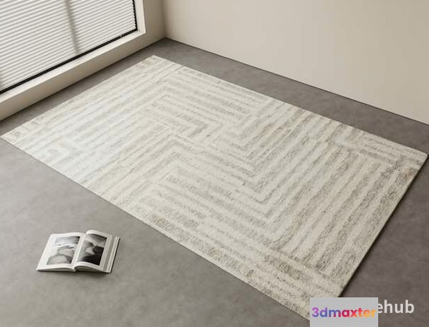 A Beige Rug 3D Model - 20182 - VRAY Render