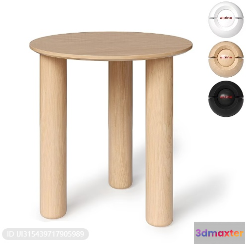 A Small Table 3D Model - 326 - VRAY Render