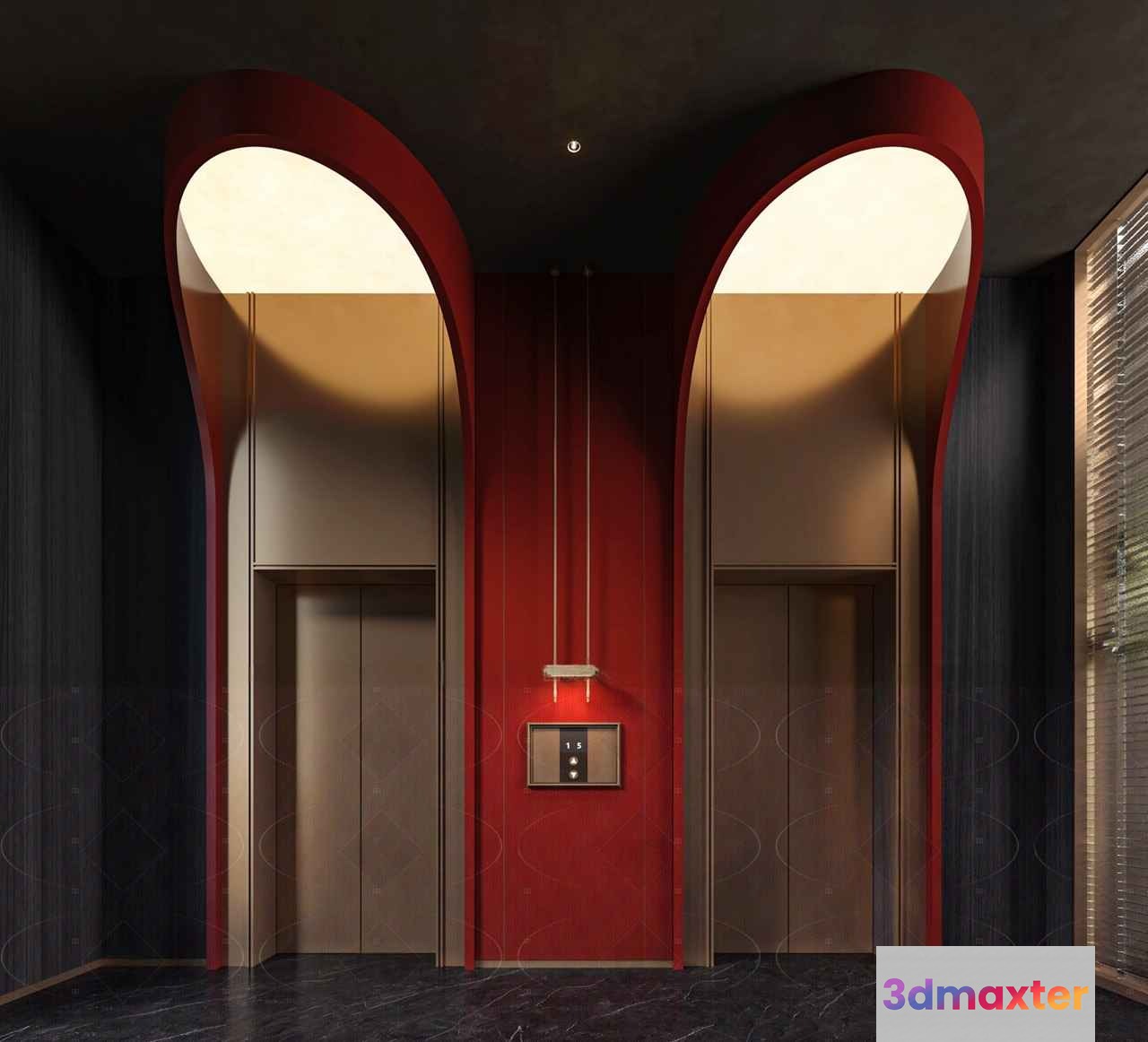 Modern Elevator Design 3D Model - 610 - CORONA Render