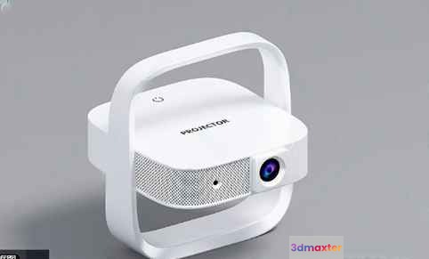 White Projector 3D Model - 13505 - VRAY Render
