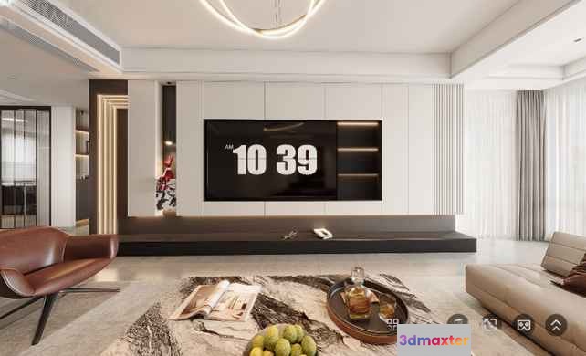 Modern Living Room 3D Model - 22732 - CORONA Render