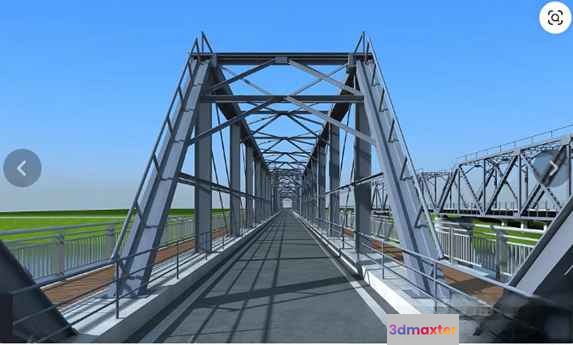 A Metal Bridge 3D Model - 5710 - VRAY Render