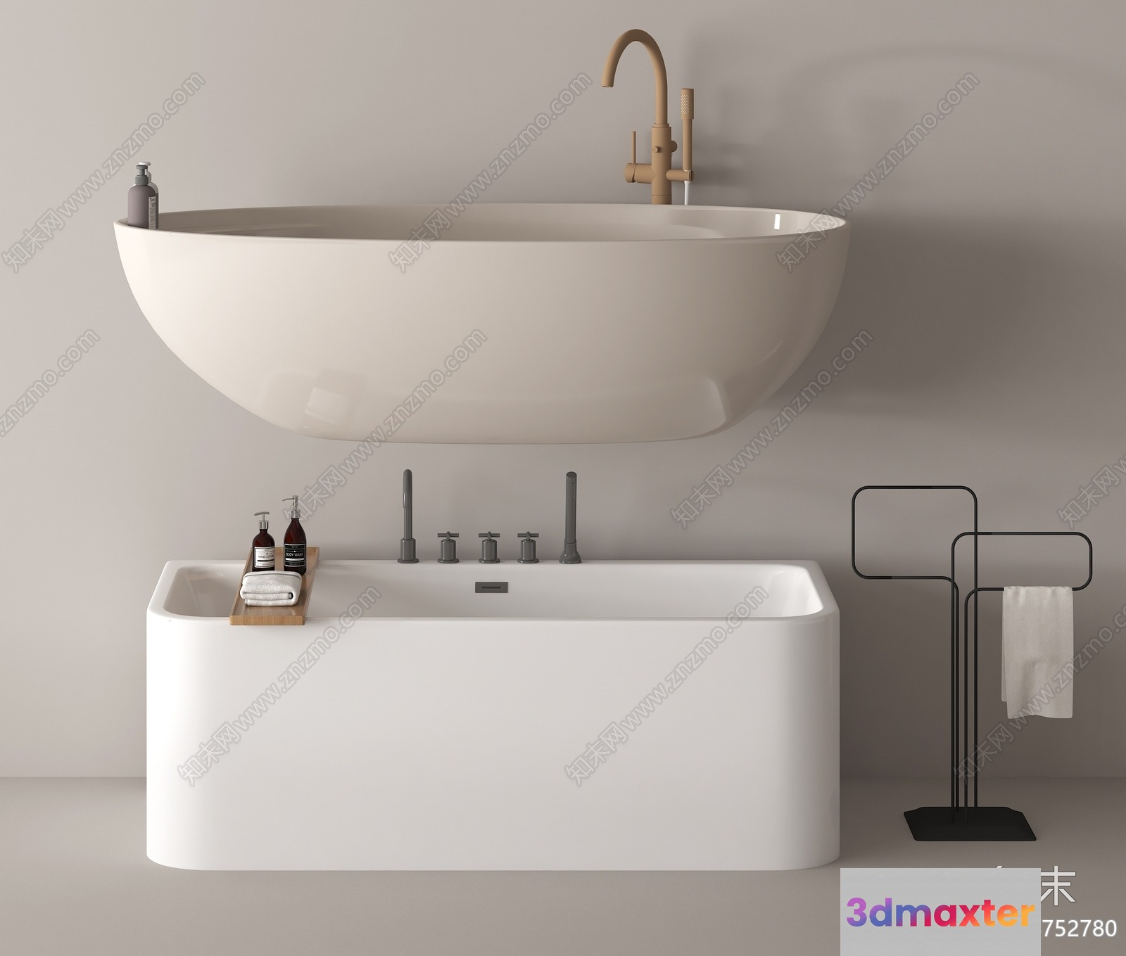Modern Bathroom Scene 3D Model - 9203 - VRAY Render