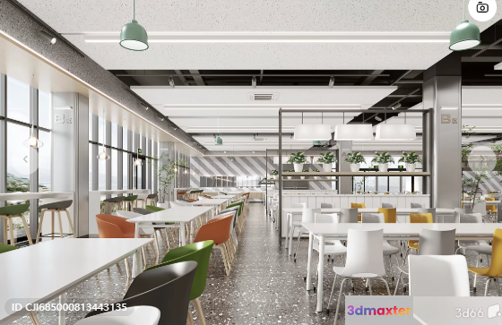 Modern Office Space 3D Model - 18801 - VRAY Render