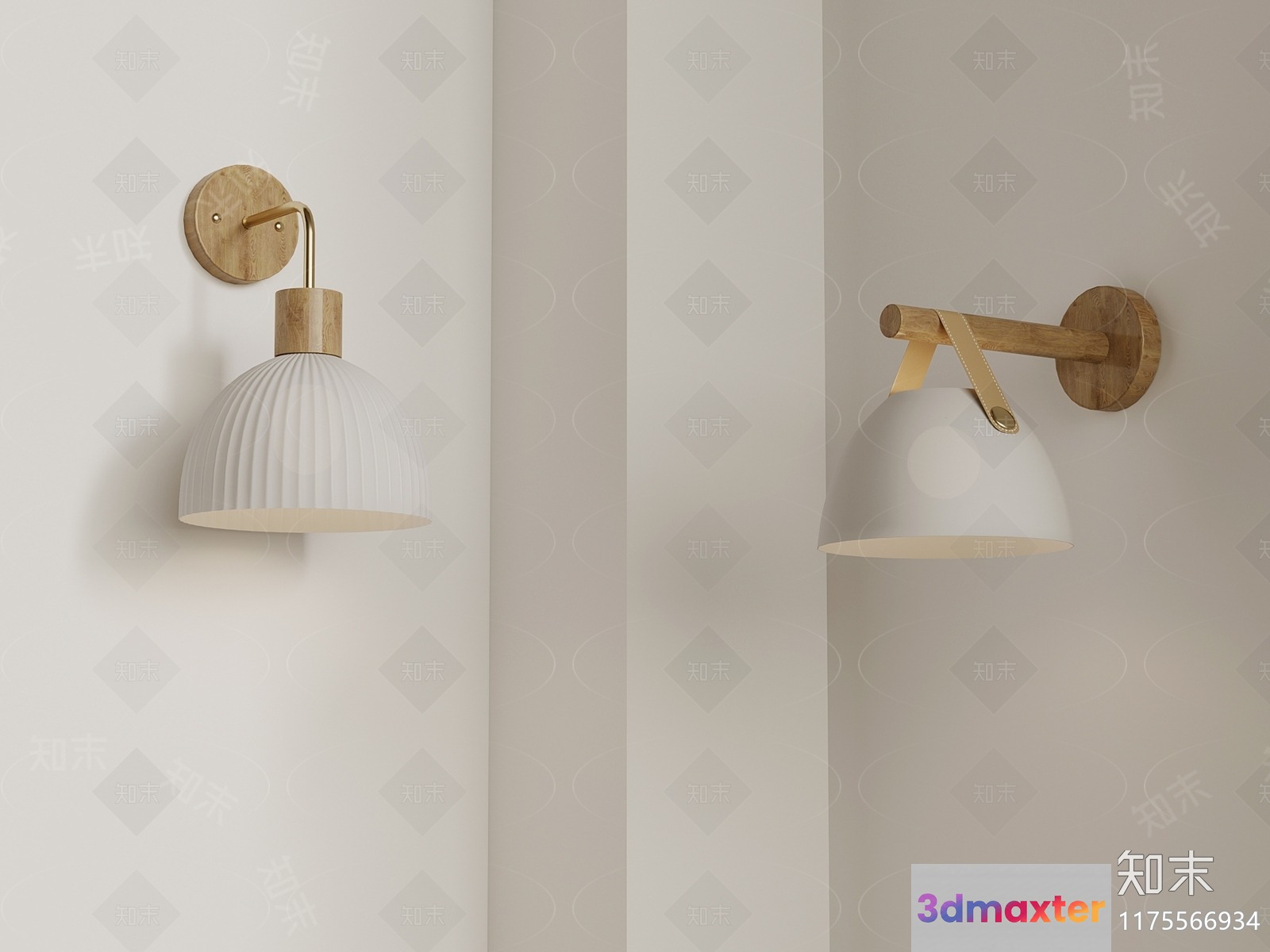 Light Fixtures On A Wall 3D Model - 9055 - VRAY Render
