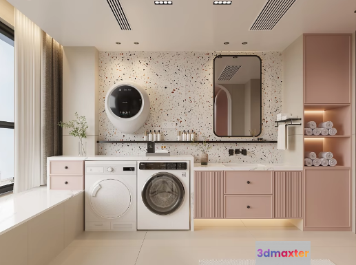 Modern Laundry Room 3D Model - 5243 - VRAY Render