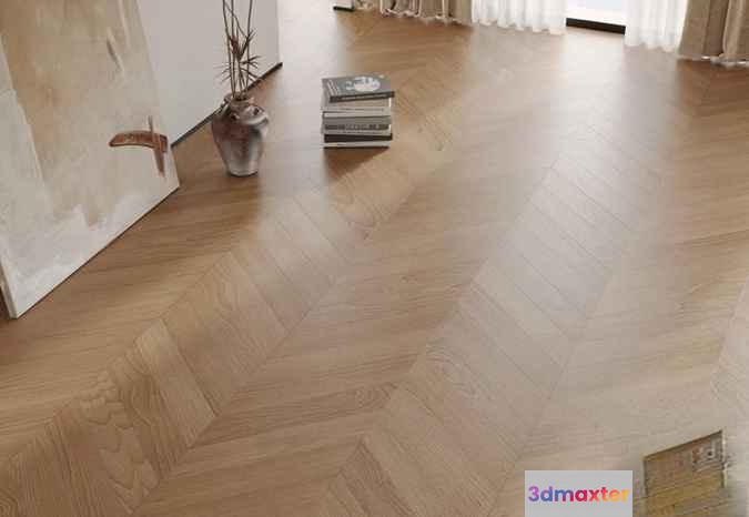 Light-Colored Hardwood Floor 3D Model - 6956 - CORONA Render