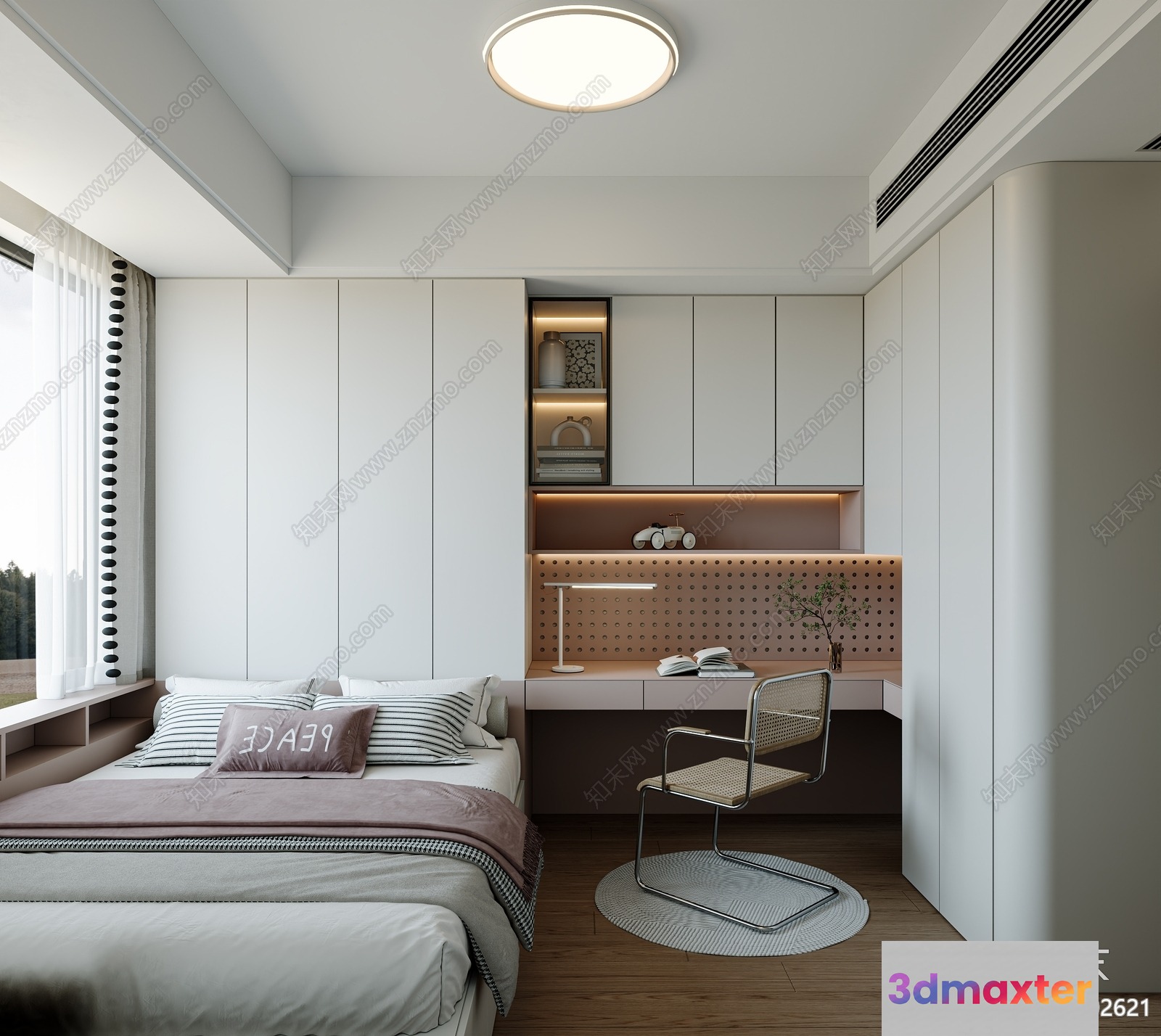 Modern Bedroom 3D Model - 9665 - VRAY Render