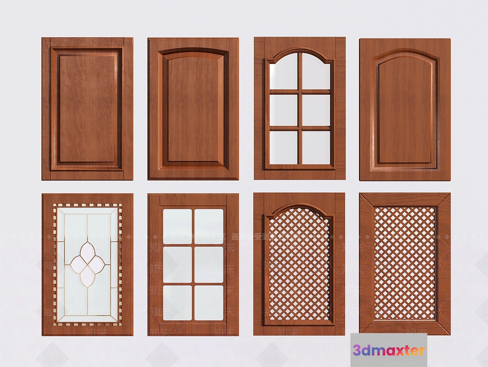 Wooden Cabinet Doors 3D Model - 19829 - VRAY Render