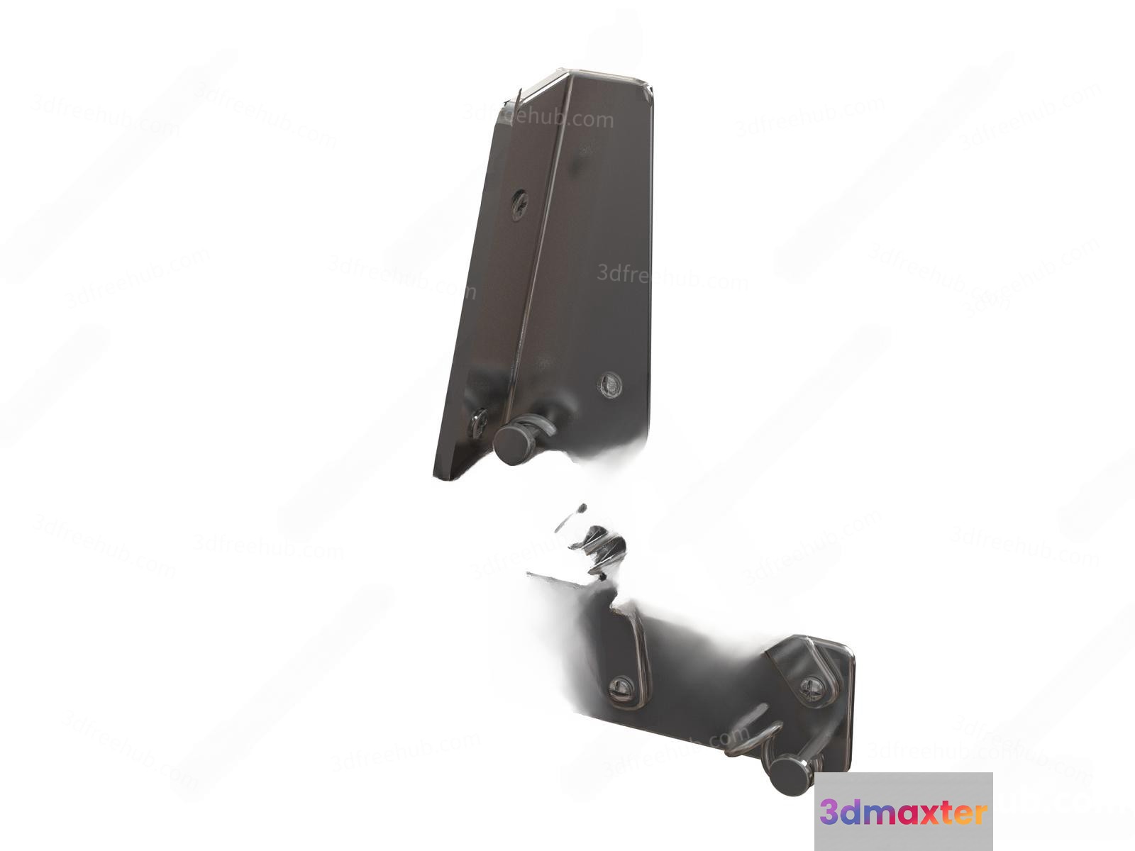 A Black Metal Bracket 3D Model - 20426 - VRAY Render