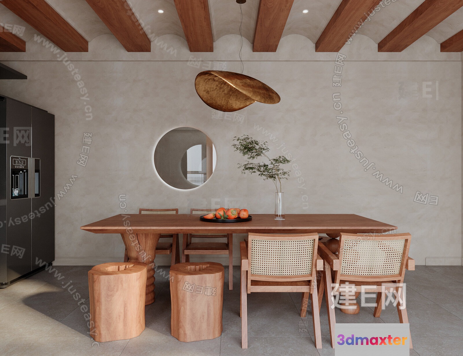Modern Dining Room 3D Model - 9172 - VRAY Render