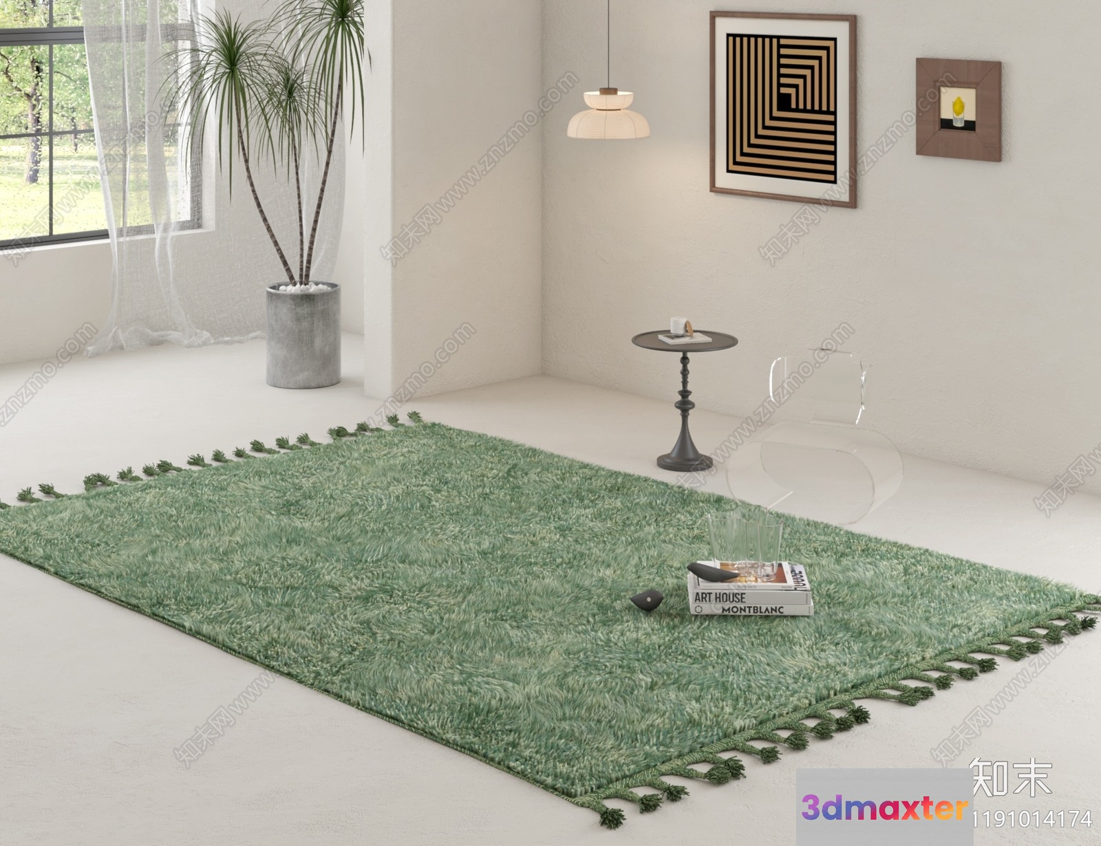 Modern Living Room 3D Model - 19515 - VRAY Render