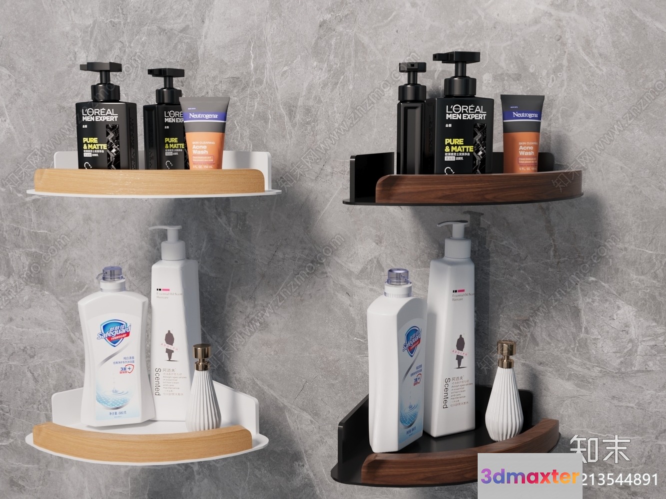 Modern Bathroom Shelves 3D Model - 10955 - VRAY Render