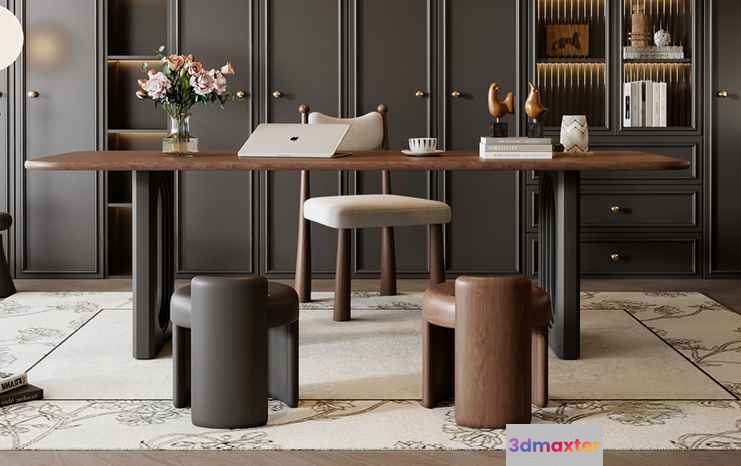 Modern Office Furniture 3D Model - 981 - VRAY Render