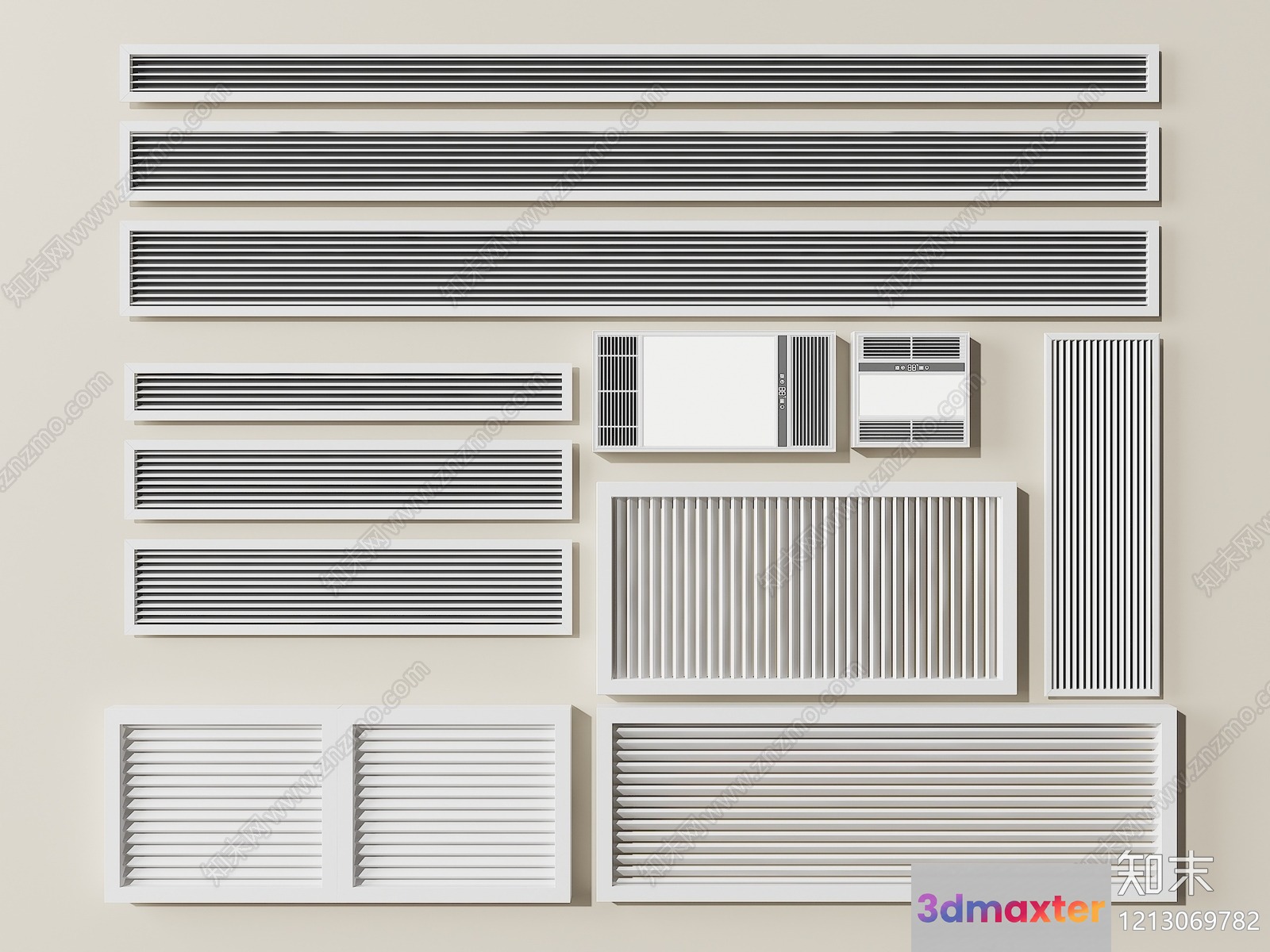 The Main Subject Is A Collection Of Vents And The Key Characteristic Is That 3D Model - 3296 - VRAY Render