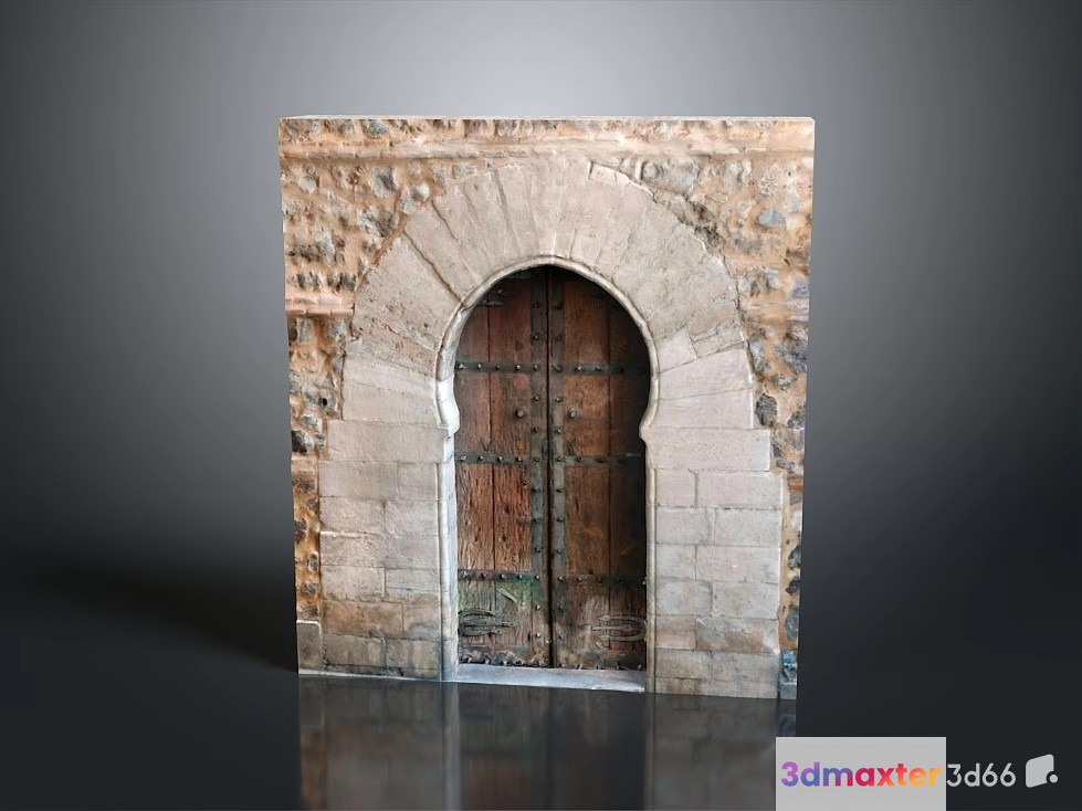 An Old Wooden Door 3D Model - 23023 - VRAY Render