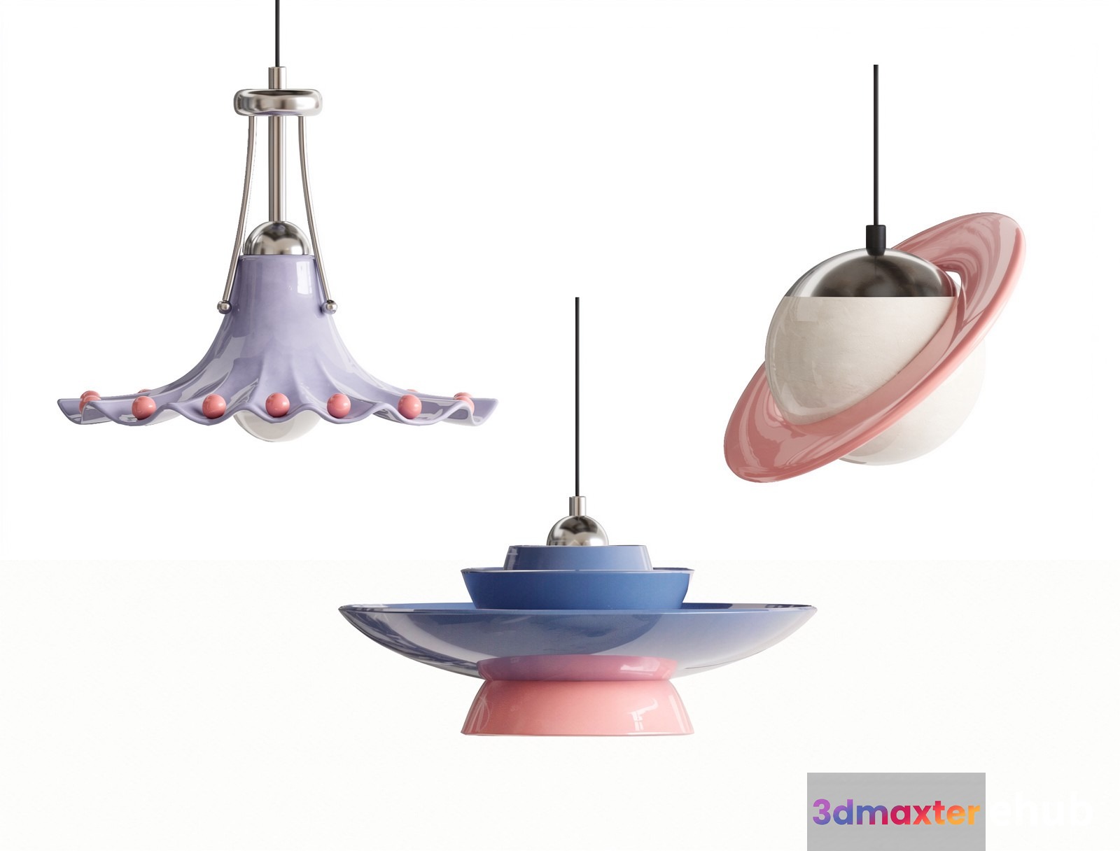 A Futuristic Chandelier 3D Model - 19962 - VRAY Render