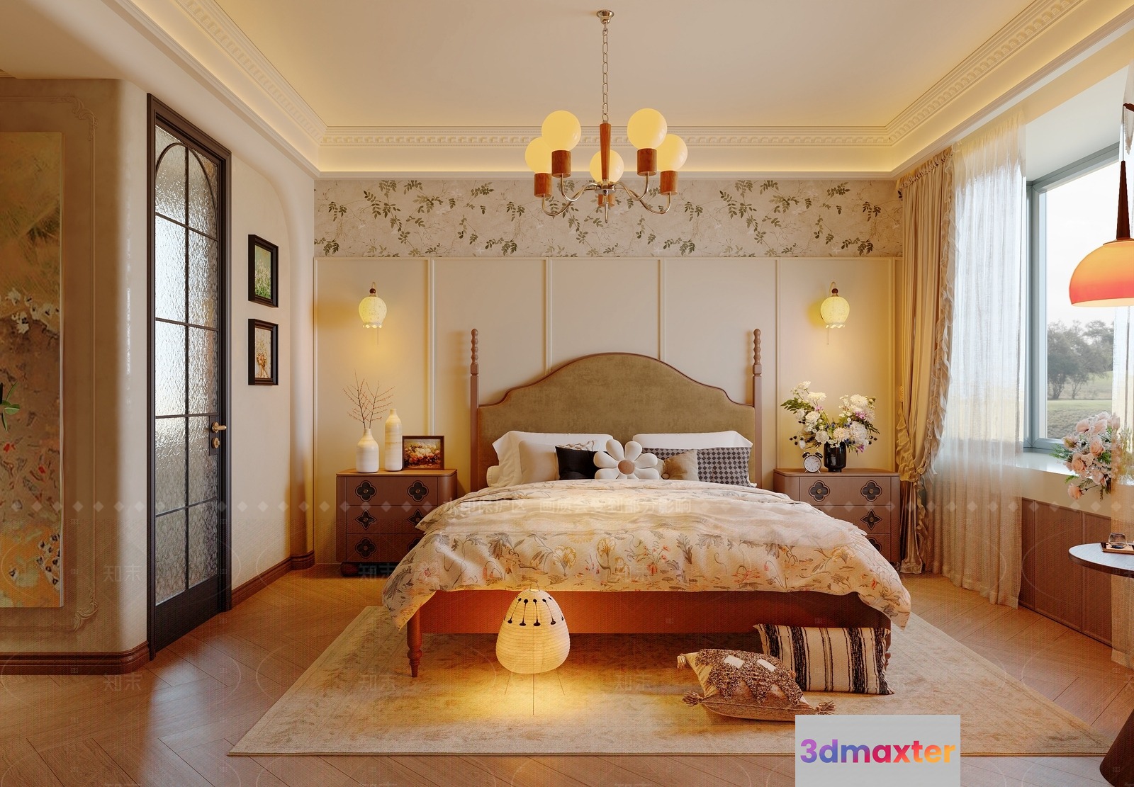 Cozy Bedroom 3D Model - 8261 - VRAY Render