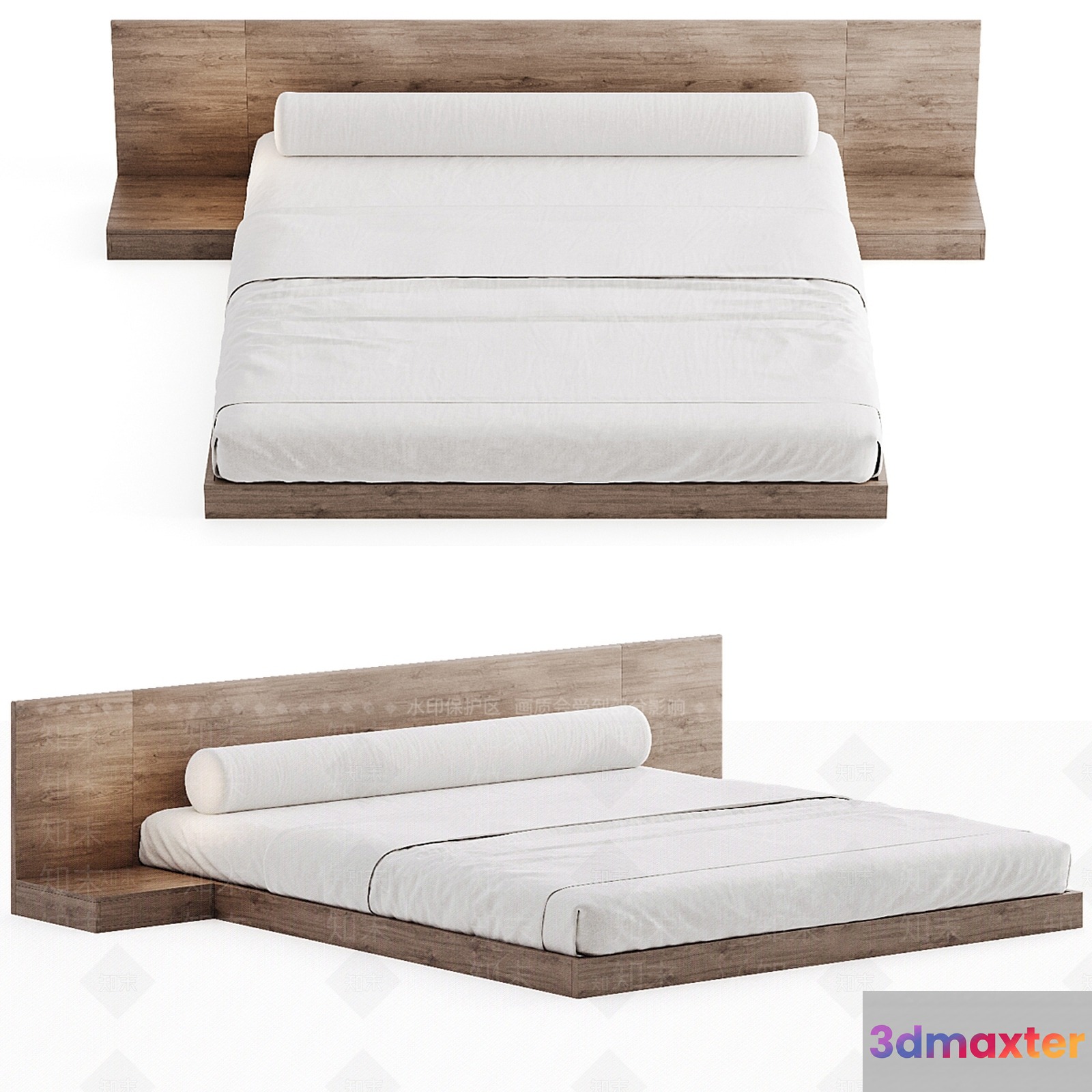 Modern Platform Bed 3D Model - 14723 - VRAY Render