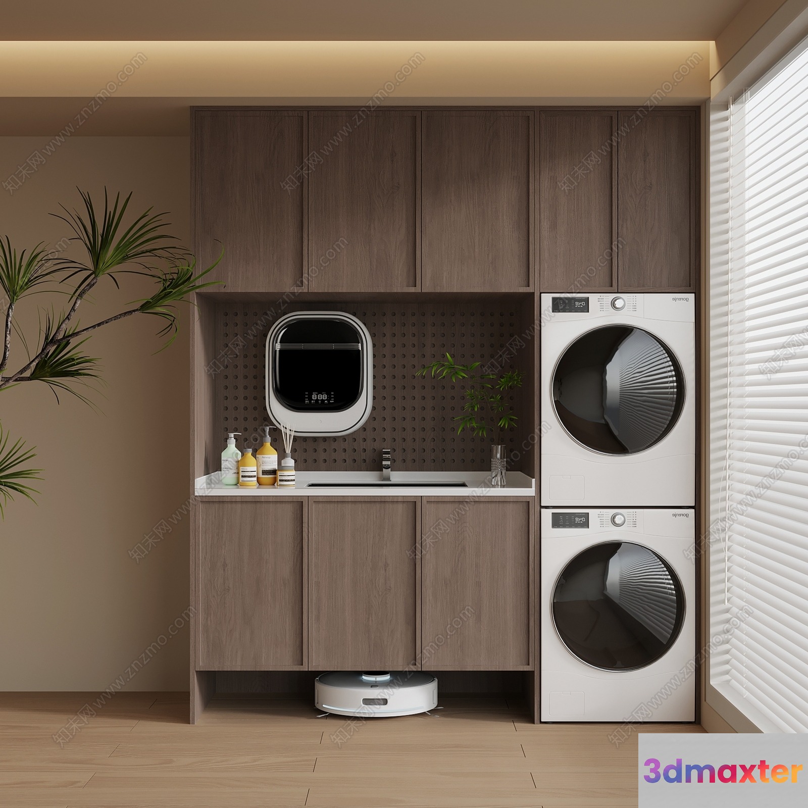 Modern Laundry Room 3D Model - 14878 - VRAY Render