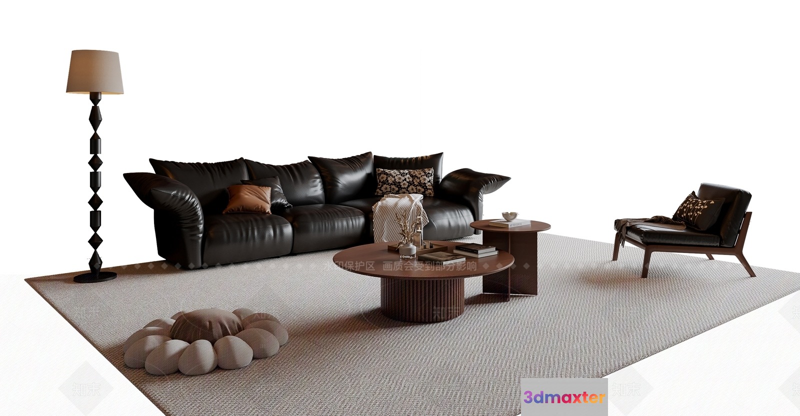 Modern Living Room 3D Model - 14473 - VRAY Render